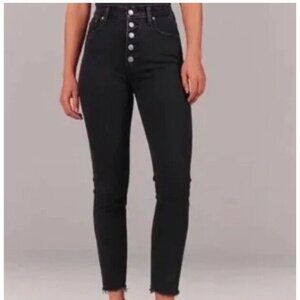 Abercrombie & Fitch Black High Rise Women Jeans